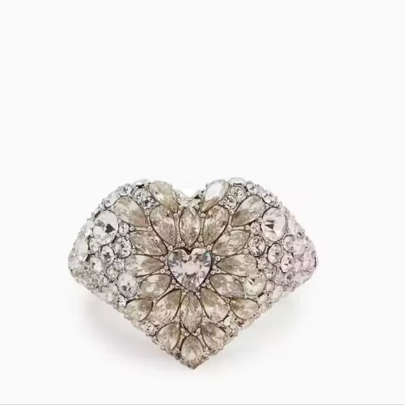 Something Sparkly Heart Clay Pave Ring - Picture 1 of 3